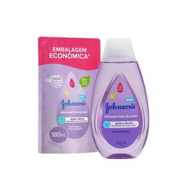 Imagem de Kit Sabonete Hora do Sono 200ml Johnson's Com 1 Refil 180ml, 1 unidade