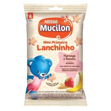 Imagem de Biscoito Meu Primeiro Lanchinho Mucilon Morango e Banana 35g