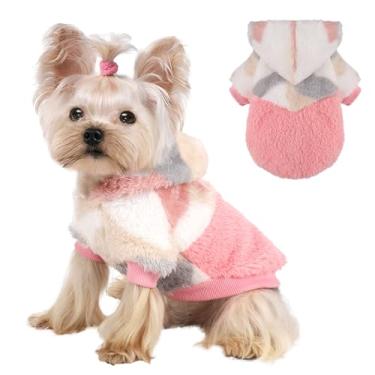 Imagem de Suéter PP para cães pequenos, roupas de inverno, meninos, meninas, masculinos, fêmeas, quentes, PP, casaco para animais de estimação (PP, rosa)