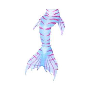 Imagem de Fantasia De Cauda De Sereia Para Meninas, Tecido Altamente Elástico E 