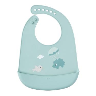 Imagem de Babador em Silicone com Pega Migalhas Cloudy Porco-Espinho Verde - Buba