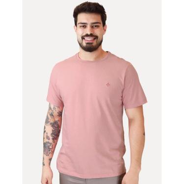 Imagem de Camiseta Dudalina Masculina Essentials Modal Logo Rosa Claro-Masculino