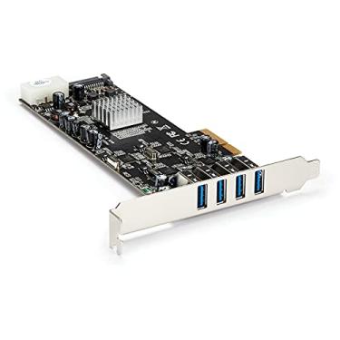 Imagem de StarTech.com Cartão PCIe USB 3.0 de 4 portas com 4 canais dedicados de 5 Gbps (USB 3.2 Gen 1) - UASP - SATA / LP4 Power - Placa adaptador PCI Express (PEXUSB3S44V)