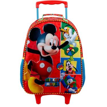Imagem de Mochila de Rodinha Vermelha - Disney Mickey Mouse