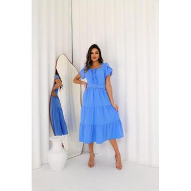 Imagem de Vestido Feminino 3 Maria com Cinto Tecido Duna Confortável Elegante - 