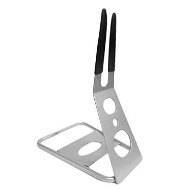 Imagem de Deevoka Rack de Estacionamento para Bicicletas Montado em Cubo Suporte para Reparo de Piso, Prata