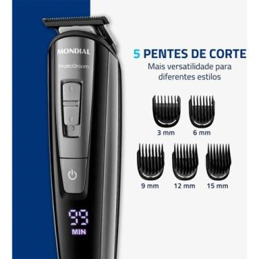 Imagem de Aparador de Pelos PraticGroom, Mondial, 6W resistente à água