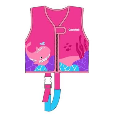 Imagem de Gogokids Colete de natação de neoprene para crianças e crianças - Jaqueta flutuante térmica com alça ajustável na virilha para aulas de natação, confiança na piscina e segurança ativa na água (idades