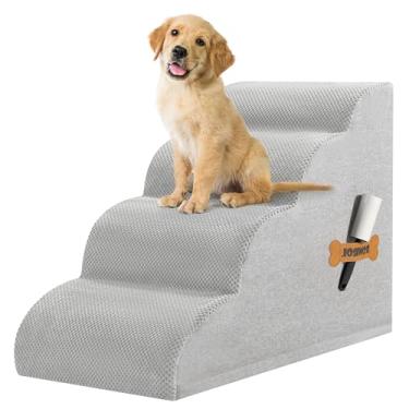 Imagem de ROMROL Rampa Para Escadas De Cachorro Romrol Para Camas, Sofás, Degraus Extra Largos Para Animais De Estimação Com Capa De Tecido Antiderrapante E Impermeável Durável, Escadas Inclinadas Para Cães E