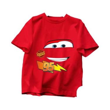 Imagem de Camiseta Infantil Disney Pixar Lightning McQueen, Manga Curta, Desenho