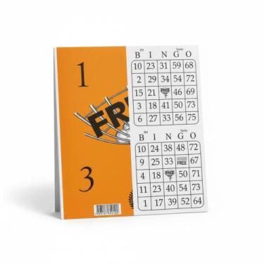 Imagem de Bloco para Bingo Bingão Jornal 2X1 com 100 Folhas Pacote com 18 Blocos