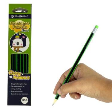 Imagem de Lápis de Escrever Escolar HB2 Infantil No.1 Kit Colorido com 12 Lápis 