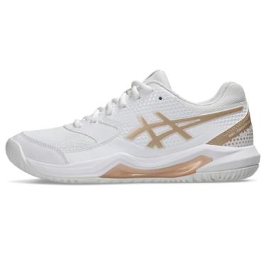 Imagem de ASICS Tênis masculino Gel-Dedicate 8 Pickleball, Branco/champanhe, 35