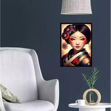 Imagem de Quadro Japonesa Gueixa 45X34Cm - Com Vidro