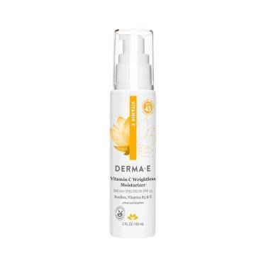 Imagem de Derma E Hidratante leve com vitamina C FPS 45, 50 ml, creme facial clareador da pele com protetor solar UVA/UVB mineral, hidratante facial com FPS para linhas, rugas e tons irregulares