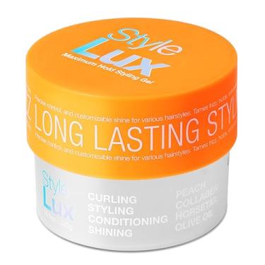 Imagem de Lux Collection Style Lux para tranças Twists Locs com óleo de rícino, queratina, biotina e azeite de oliva - Derivado naturalmente, mantém extrema retenção sem frizz, 300 ml, pêssego