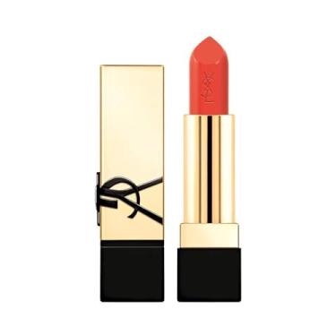 Imagem de Batom de cetim Rouge Pur Couture – OM Orange Muse da Yves Saint Laurent para mulheres – Batom de 3,7 g