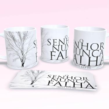 Imagem de Caneca De Porcelana 325ml Decorada Frases Religiosas Estampa 19