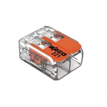 Imagem de Conector Emenda Compacto Wago 221-612 - 2 Pólos Até 6mm²