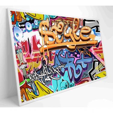 Imagem de Quadro Grafite Street Art Medidas 60x40 Cm Impressão Adesivo Fotográfico