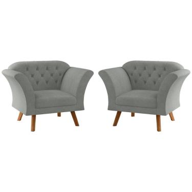 Imagem de Conjunto Poltrona Decorativa Roseira Linha Grafite