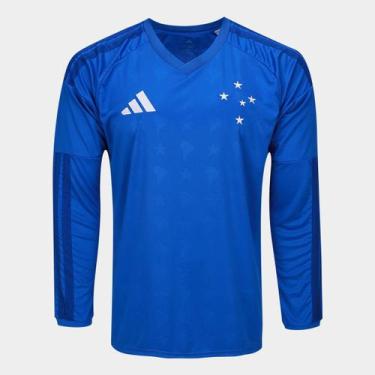 Imagem de Camisa Cruzeiro I 26/27 s/n Manga Longa Adidas Masculina, Azul royal, 