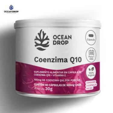 Imagem de Coenzima Q10 e Vitamina E 500mg 60 Capsulas Ocean Drop, Natural
