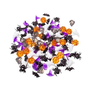 Imagem de Ornamentos De Acrílico Para Halloween 50pcs Abóbora Crânio Morcego Ara