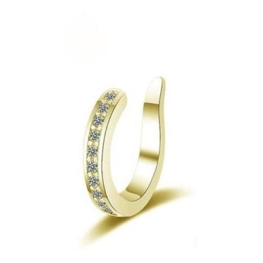 Imagem de Piercing Argola Falso Fake Pressão Pedra Zircônia Orelha - De Castro J