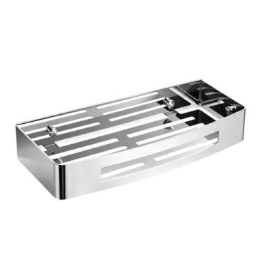 Imagem de Porta Shampoo Prateleira Organizadora para Banheiro Cromado Inox 304 D