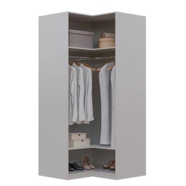 Imagem de Guarda-roupa de Canto Reto Modular 95cm sem Portas com Cabideiros Jade