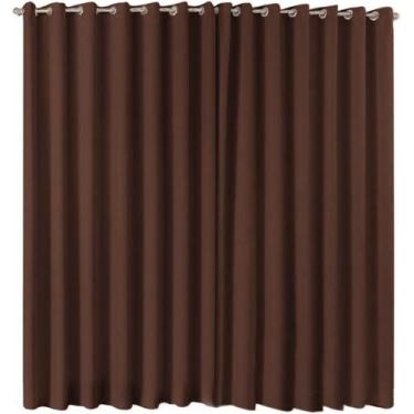 Imagem de cortina para quarto em tecido microfibra marron 4,00x2,50 - B.F CONFEC
