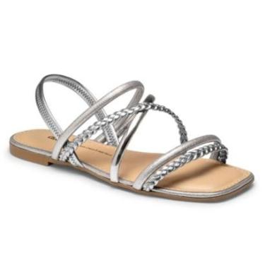 Imagem de Sandália Rasteira Feminina Prata Metal Dakota Y9352-0001-Feminino
