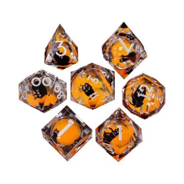 Imagem de Conjunto De Dados DnD Com Núcleo Líquido Roxo Para Dungeons And Dragon