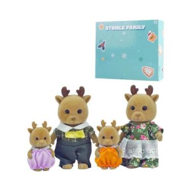 Imagem de Conjunto De Brinquedos De Animais Da Família Florestal Para Casa De Bo