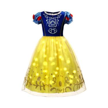Imagem de Vestido Com Luzes LED Para Meninas, Roxo E Verde, Fantasia Infantil Pa