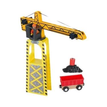 Imagem de Brinquedos De Trem De Madeira Para Crianças Com Acessórios De Ponte E 