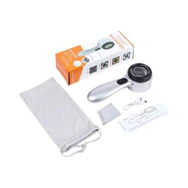 Imagem de Lupa Portátil Recarregável Com Luzes LED 30X Para Idosos, Leitura, Joi