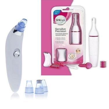 Imagem de Kit Maquina De Sucção De Cravos E Depilador Elétrico