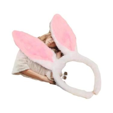 Imagem de Tiara De Pelúcia Unissex Com Orelhas De Coelho Para Festas, Performanc