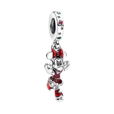 Imagem de Pingente De Prata Esterlina Mickey Minnie Para Mulheres, Charme Rosa, 