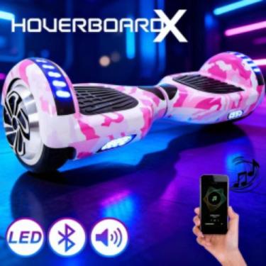 Imagem de Skate Elétrico 6,5 Rosa Militar HoverboardX Bluetooth