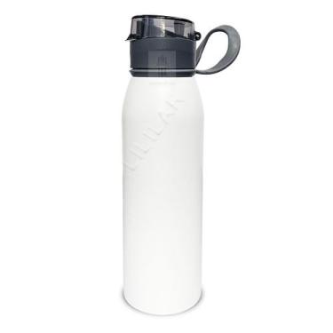 Imagem de Garrafa Squeeze Inox 650ml Água Tampa e Alça Academia Treino Trabalho 