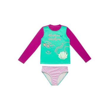 Imagem de Conjunto Praia Pingo de Alegria PG27 Infantil Blusa e Calcinha Proteçã