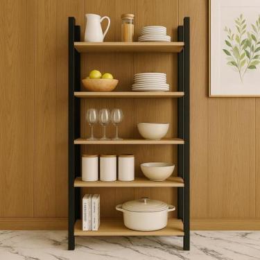 Imagem de Estante Industrial Multiuso com Amplo Espaço  Ideal para Livros e Deco