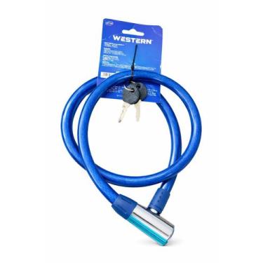 Imagem de Cadeado Trava Moto E Bike Articulado 1 Metro + 2 Chaves - Western, Úni