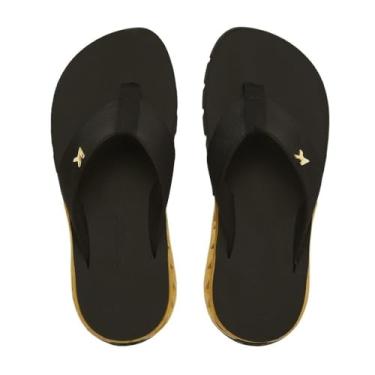 Imagem de Sandália Kenner Masculina Rakka Preto/dourado Dbu-02-44