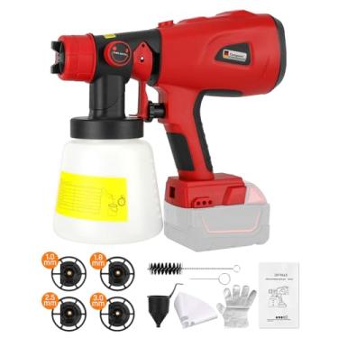 Imagem de Taingwei Pulverizador de Tinta Sem Fio para Bateria Milwaukee M18 18V, Pistola Pulverizadora de Tinta Hvlp de 200W com Motor Sem Escova para Armários, Carros, Paredes, Móveis, Pintura de Casas (Soment