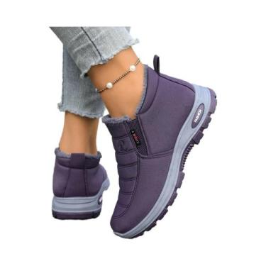 Imagem de Botas De Neve Casuais Masculinas Leves E Antiderrapantes Com Forro De 