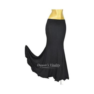 Imagem de Saia Longa De Dança Do Ventre Feminina Preta De Alta Qualidade Para Ad
